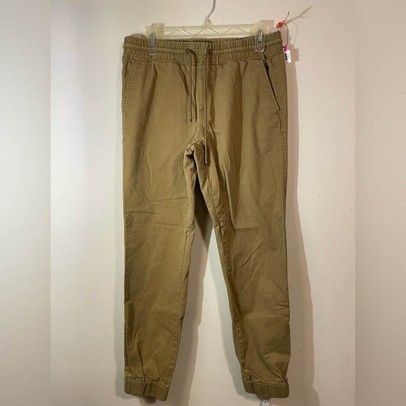 Aeropostale Jogger pant Men’s Small‎ Petite Joggers Pants khaki waist tie cotton - Picture 1 of 12